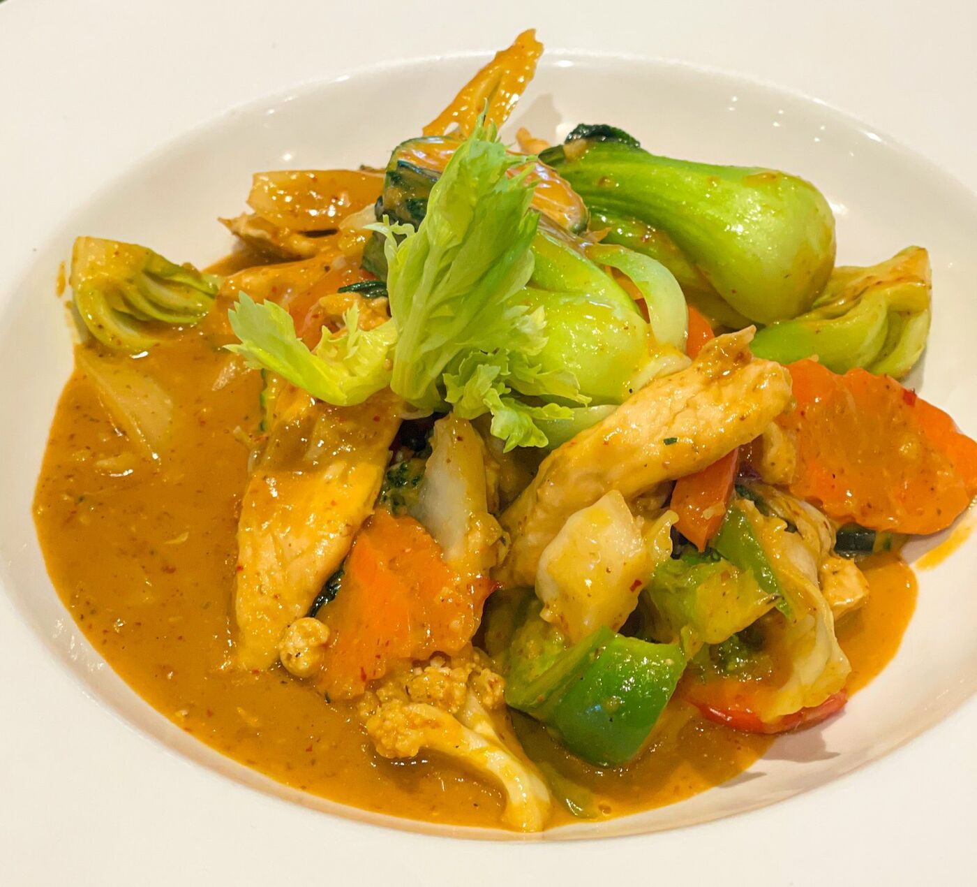 Cari rouge au poulet
