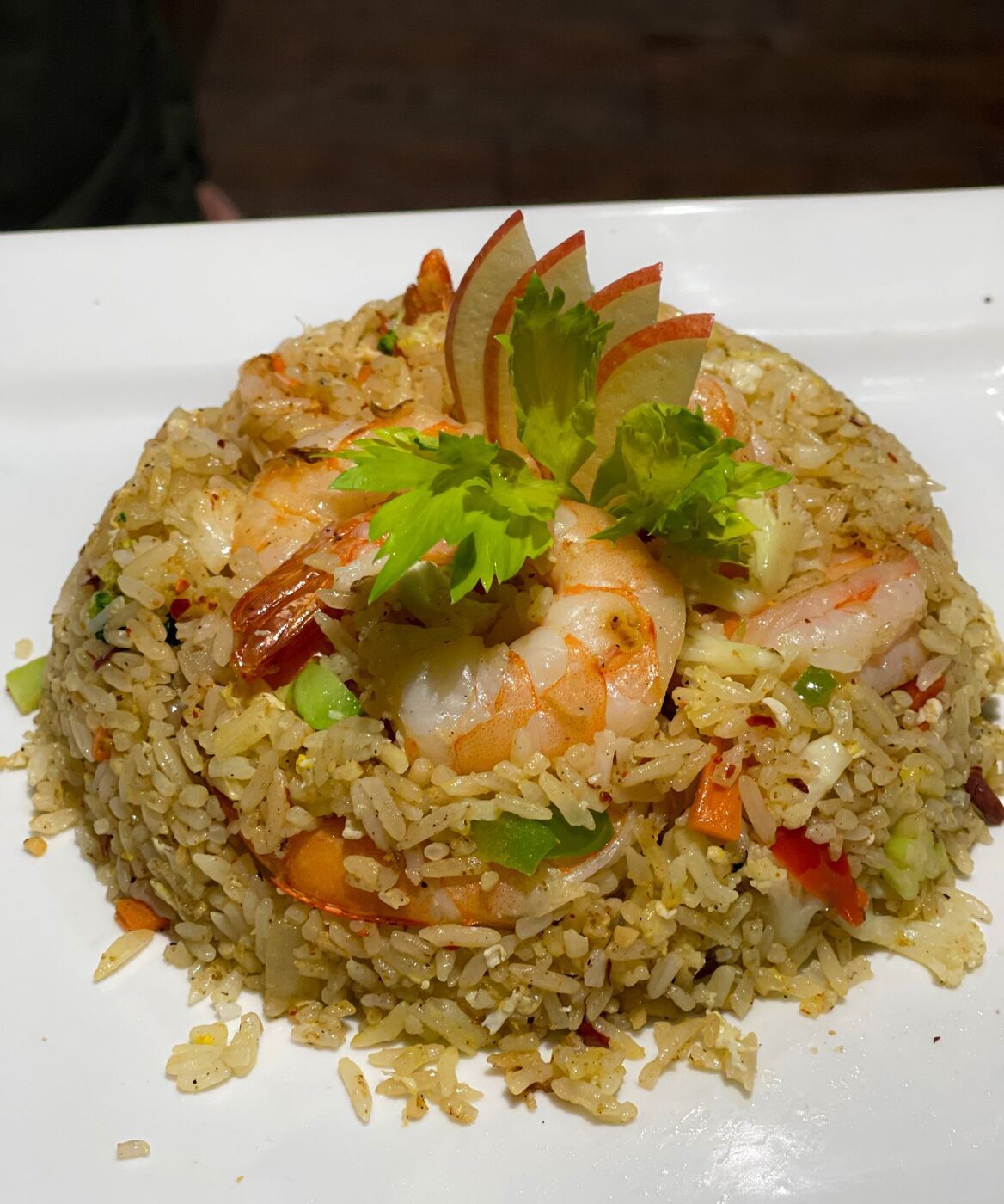 Riz frit aux crevettes